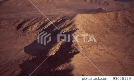 Fictional Mars Soil Aerial View of Martian Desert 95656159