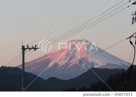 Morning glow of Mt. Fuji 95657051