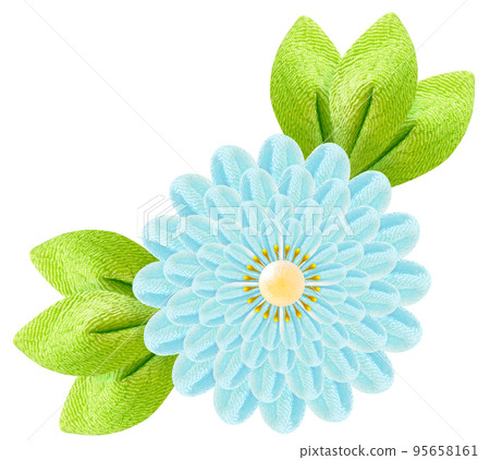 Decorative graphic of flowers made with Tsumami-zaiku Decorative graphic of flowers made with Tsumami-zaiku 95658161
