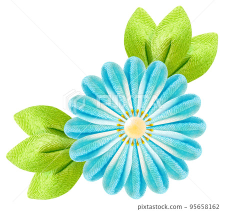 Decorative graphic of flowers made with Tsumami-zaiku Decorative graphic of flowers made with Tsumami-zaiku 95658162