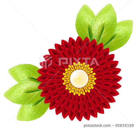 Decorative graphic of flowers made with Tsumami-zaiku Decorative graphic of flowers made with Tsumami-zaiku 95658189