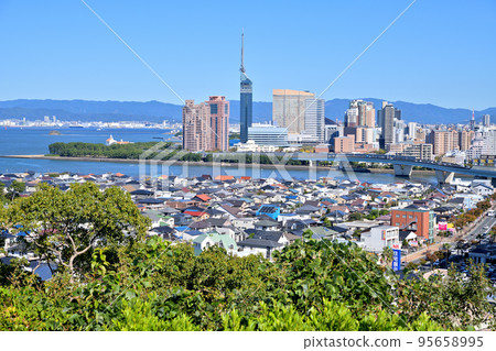 Scenery of Fukuoka City Fukuoka Tower Scenery of Fukuoka City Fukuoka Tower 95658995
