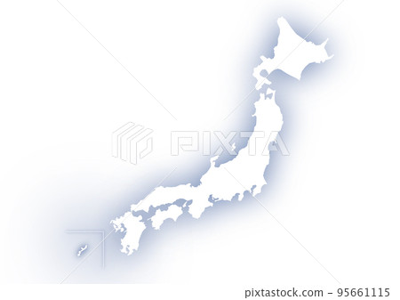 日本地圖插圖：藍色模糊 95661115