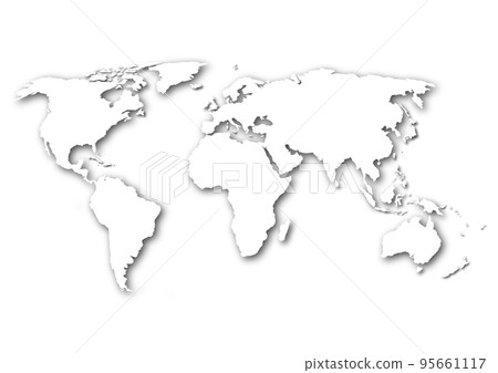 世界地圖插圖:黑色漸變陰影 世界地圖插圖:黑色漸變陰影 95661117