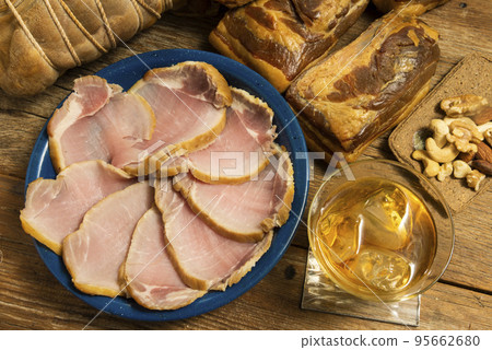 homemade ham and bacon 95662680