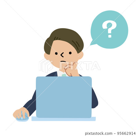 Businessman 01 who has something I do not understand on a personal computer 95662914