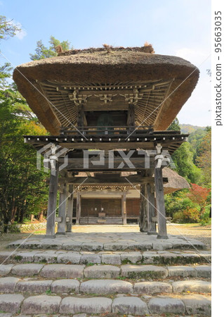 Shirakawago Meizoji Bell tower gate Shirakawago Meizoji Bell tower gate 95663035