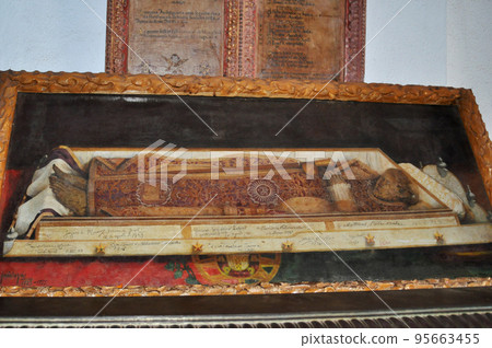 Mortal remains of St. Francis Xavier, Basilica of Bom Jesus, Goa, India 95663455
