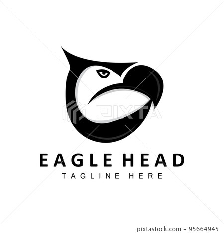 Eagle Head Logo Design, Flying Feather Animal Wings Vector, Product Brand Icon Illustration 95664945