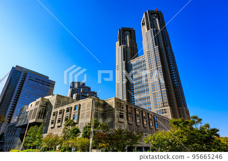 Cityscape of Nishi-Shinjuku, Tokyo Tokyo Metropolitan Government Building No. 1 and the Tokyo Metropolitan Assembly Building 95665246