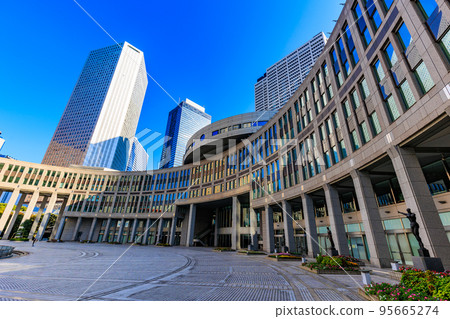 西新宿區東京都議會大廈的東京街景 95665274