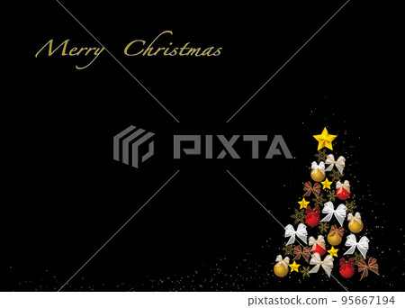 Christmas tree A Christmas tree that shines against a black background Christmas tree A Christmas tree that shines against a black background 95667194