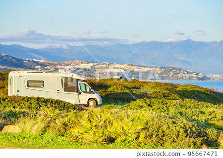 Caravan on beach by Punta Mala, Alcaidesa Spain 95667471
