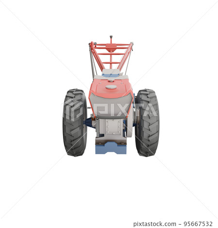 3D render thailand tractor hand control front view. png illustration. 3D render thailand tractor hand control front view. png illustration. 95667532