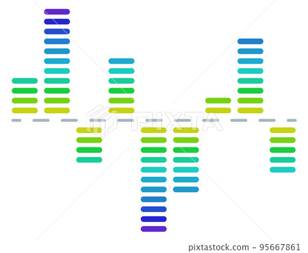 Histogram icon. Color gradient column chart template Histogram icon. Color gradient column chart template 95667861