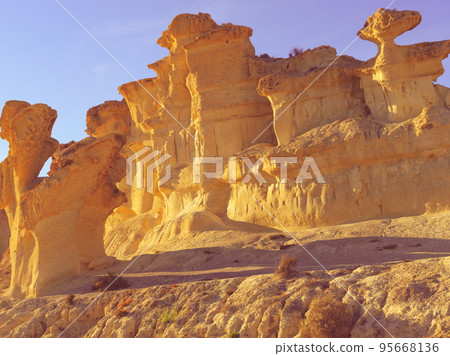 Rock formations Bolnuevo, Spain 95668136