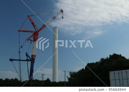 Extra-large crane with wind turbine Extra-large crane with wind turbine 95668944