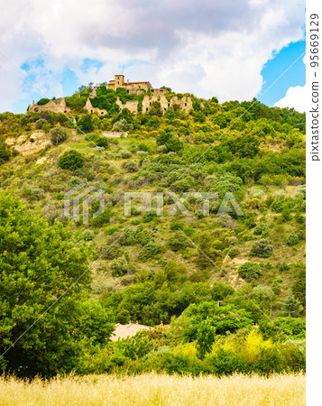 Old Vieux-Brass d'Asse village, France. 95669129