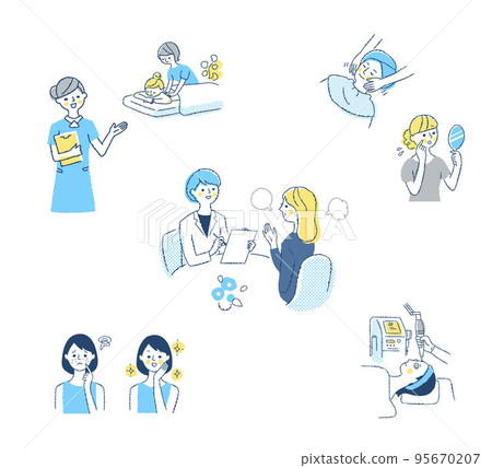 Various beauty scene sets 95670207