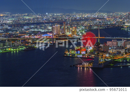 從大阪府咲島大樓展望台眺望天保山 95671011