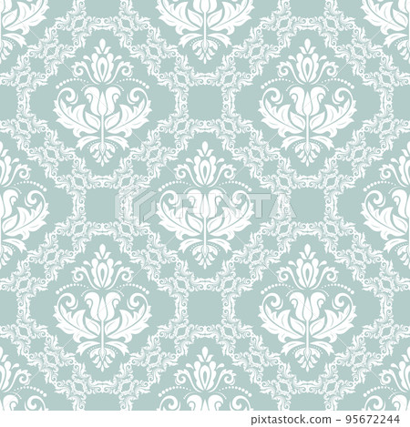 Orient Damask Seamless Vector Background With Arabesques Orient Damask Seamless Vector Background With Arabesques 95672244