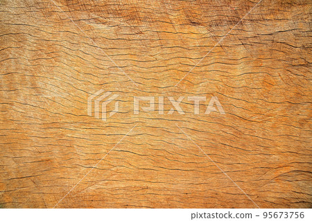 Photography using the top-down shooting method to see the details of the object, The surface of the old wood has cracks. Used as a natural background, texture of bark wood use as natural background. 95673756