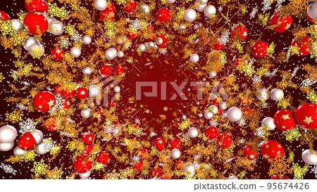 Merry Christmas and Happy New Year greeting card background. Glow, Light effect frame. 3d render Merry Christmas and Happy New Year greeting card background. Glow, Light effect frame. 3d render 95674426