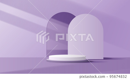 Purple background product showing pedestal scene with geometric platform. display stand stage showcase on the podium your product from customer in room. vector design. Purple background product showing pedestal scene with geometric platform. display stand stage showcase on the podium your product from customer in room. vector design. 95674832