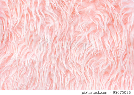 Texture of light pink long artificial fur close up. Home decor and comfort concept. Horizontal banner with copy space. Texture of light pink long artificial fur close up. Home decor and comfort concept. Horizontal banner with copy space. 95675056