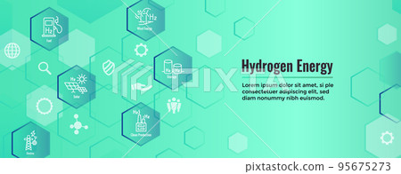 Clean Hydrogen Production with Green Energy Icon Set and Web Header Banner Clean Hydrogen Production with Green Energy Icon Set and Web Header Banner 95675273