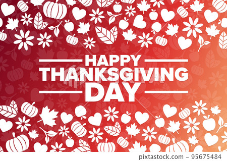 Happy Thanksgiving Day. Holiday concept. Template for background, banner, card, poster with text 95675484