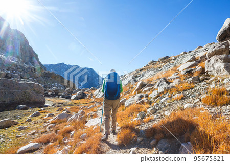 Hike in autumn season 95675821