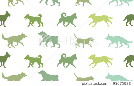 Seamless pattern. Different dogs. Endless texture. Seamless pattern. Different dogs. Endless texture. 95675928