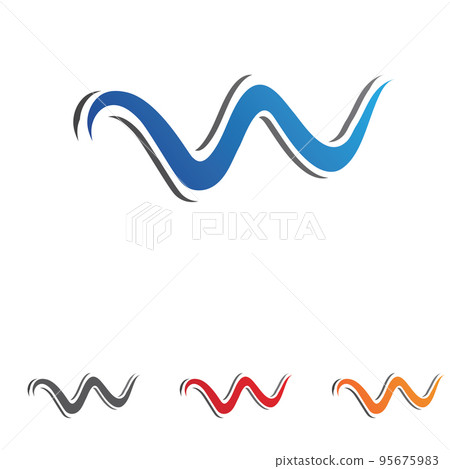 Wave water beach logo vector 95675983