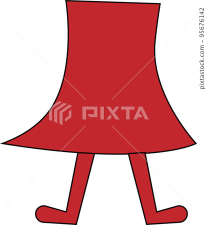 cute illustration of red color tights and skirt 95676142