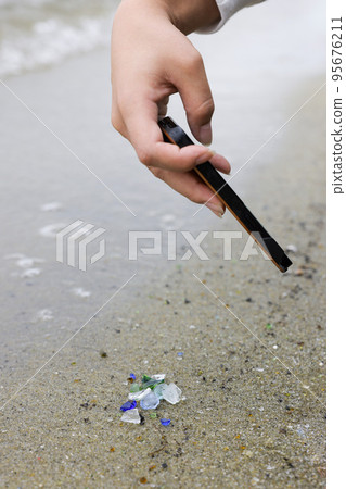 長崎玻璃沙灘、海玻璃沙灘、大村灣、森園公園 長崎玻璃沙灘、海玻璃沙灘、大村灣、森園公園 95676211