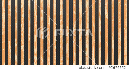 Vertical pattern of thin wooden textured lamellas with timber print Vertical pattern of thin wooden textured lamellas with timber print 95676552