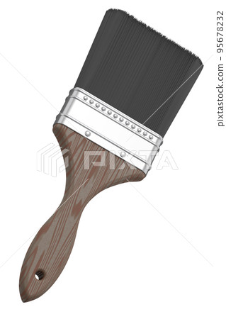Paint bristle brush for repair work and construction on white background. Paint bristle brush for repair work and construction on white background. 95678232
