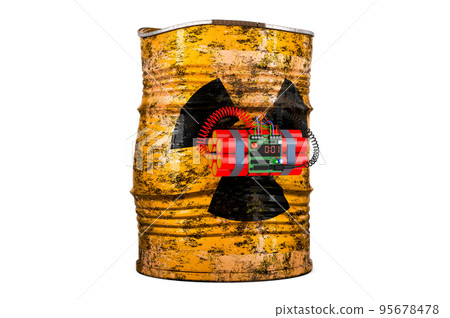 Dirty bomb, concept. 3D rendering 95678478