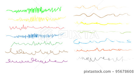 Vector illustration set of markers including elements. 95678608