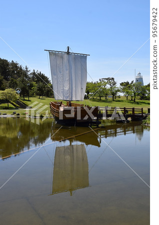 Sengoku Ship (Kitamaebune) Hiyoriyama Park Japan Heritage Sengoku Ship (Kitamaebune) Hiyoriyama Park Japan Heritage 95679422