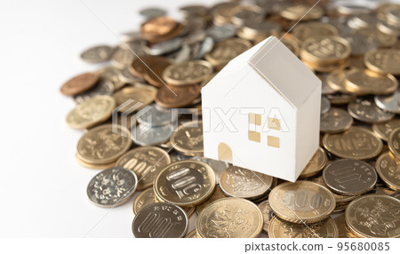 House and coins Real estate and money Asset value Subsidy Property tax 95680085
