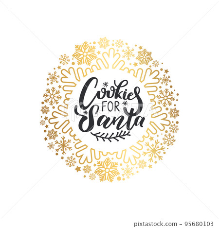 Cookies for Santa Lettering Doodle Winter Branch Cookies for Santa Lettering Doodle Winter Branch 95680103