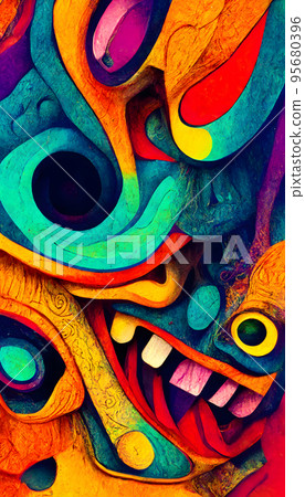 abstract colorful fluorescent neon background, neural network generated art abstract colorful fluorescent neon background, neural network generated art 95680396