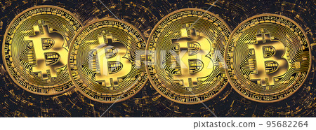 Bitcoin gold coin abstract background. Virtual cryptocurrency concept. bussiness Bitcoin gold coin abstract background. Virtual cryptocurrency concept. bussiness 95682264