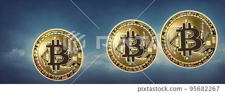 Bitcoin gold coin abstract background. Virtual cryptocurrency concept. bussiness Bitcoin gold coin abstract background. Virtual cryptocurrency concept. bussiness 95682267