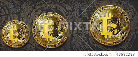 Bitcoin gold coin abstract background. Virtual cryptocurrency concept. bussiness Bitcoin gold coin abstract background. Virtual cryptocurrency concept. bussiness 95682288