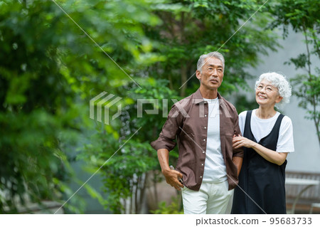 Senior couple travel 95683733