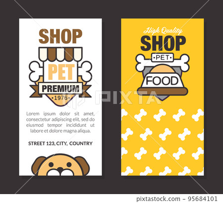 Pet Premium Shop or Store Banner Design with Logo Vector Template Pet Premium Shop or Store Banner Design with Logo Vector Template 95684101