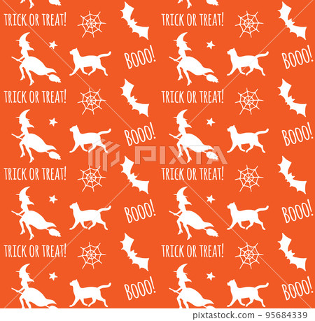 Vector seamless pattern of Halloween doodles Vector seamless pattern of Halloween doodles 95684339